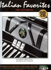 Italian Favourites For Accordion Book & Cd Sheet Music Songbook