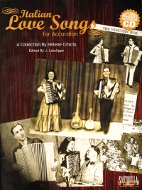 Italian Love Songs For Accordion Book & Cd Sheet Music Songbook