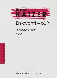 Katzer En Avant!-o? Accordion Sheet Music Songbook