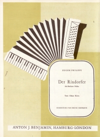 Philippi Der Rixdorfer Alt-berliner Polka Accordio Sheet Music Songbook