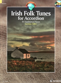 Irish Folk Tunes For Accordion Telfer + Cd Sheet Music Songbook
