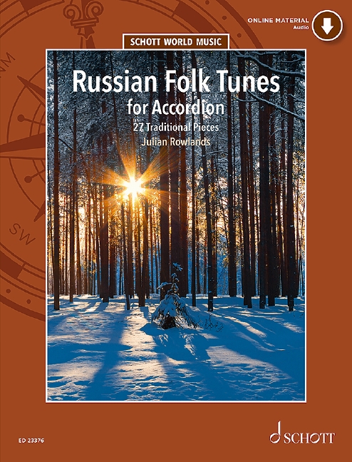 Russian Folk Tunes For Accordion Book + Online Sheet Music Songbook