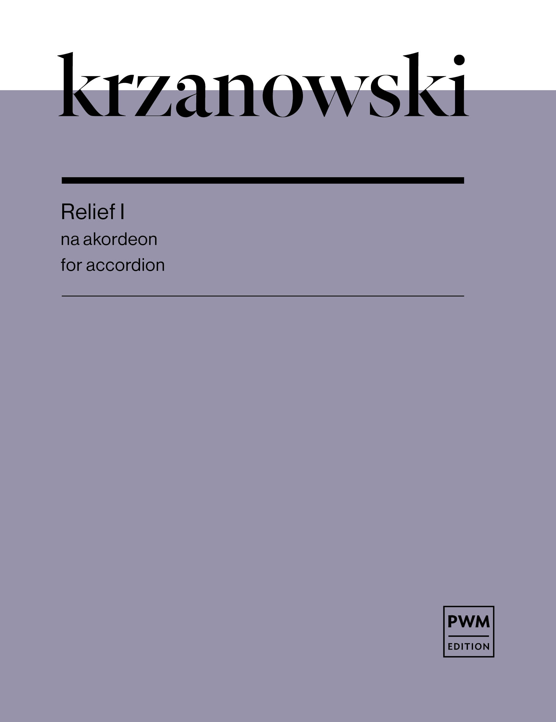 Krzanowski Relief I Accordion Sheet Music Songbook