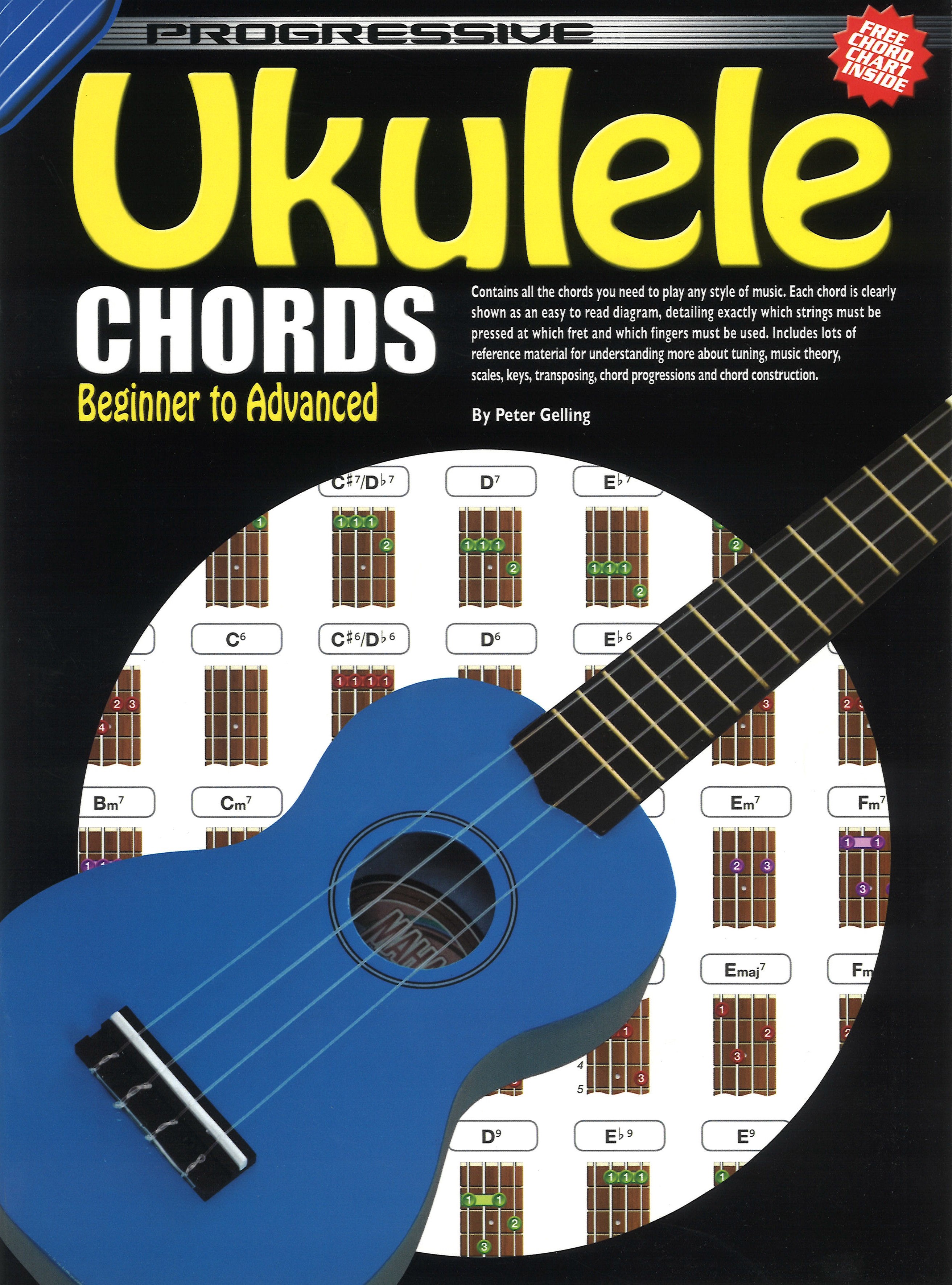 Progressive Ukulele Chords Gelling + Chart Sheet Music Songbook