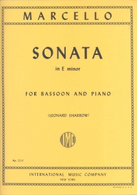 Marcello Sonata Emin Bassoon Sheet Music Songbook