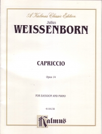 Weissenborn Capriccio Op14 Bassoon & Piano Sheet Music Songbook