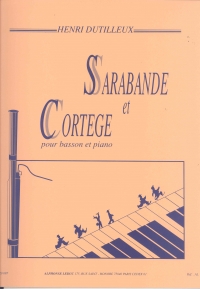 Dutilleux Sarabande Et Cortege Bassoon & Piano Sheet Music Songbook