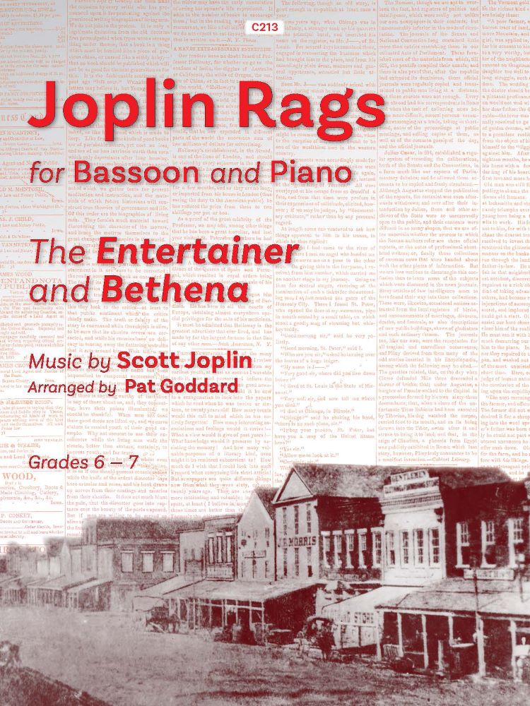 Joplin Two Rags Entertainer/bethena Bassoon & Piano Sheet Music Songbook