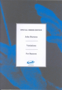 Burness Variations Solo Bassoon Sheet Music Songbook
