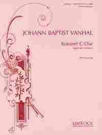Vanhal Concerto In C Maj For Bassoon & Piano Sheet Music Songbook