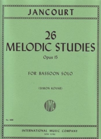 Jancourt 26 Melodic Studies Op15 Kovar Bassoon Sheet Music Songbook