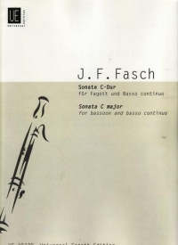 Fasch Sonata C Bassoon & Piano Sheet Music Songbook