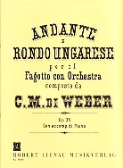 Weber Andante And Rondo Ungarese Op35 Bassoon Sheet Music Songbook