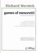 Wernick Games Of Menoretti Unaccomp Bassoon Sheet Music Songbook