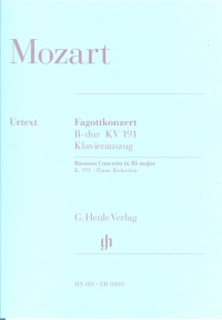 Mozart Bassoon Concerto K191 Bb Bassoon & Piano Sheet Music Songbook