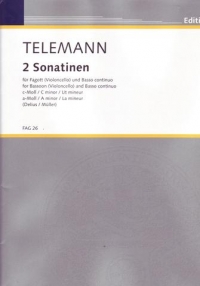 Telemann Sonatinas (2) Bassoon(cello) & Bc Sheet Music Songbook