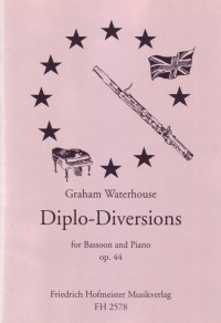 Waterhouse Diplo-diversions Op44 Bassoon & Piano Sheet Music Songbook