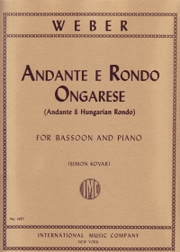 Weber Andante & Rondo Ungarese Op35 Sheet Music Songbook