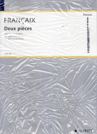 Francaix Two Pieces Bassoon & Piano Sheet Music Songbook