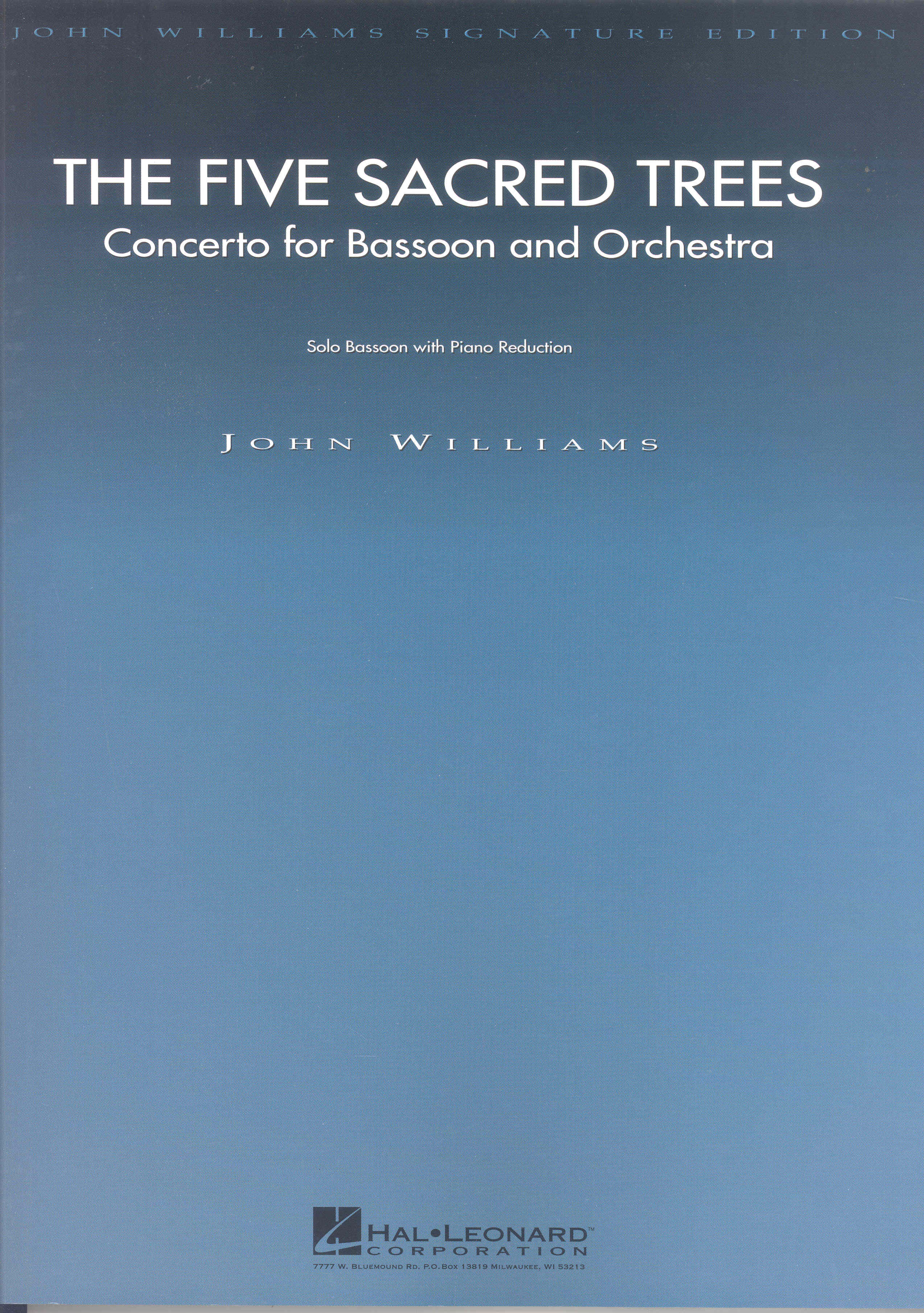 Williams The Five Sacred Trees Concerto Bassoon/pf Sheet Music Songbook