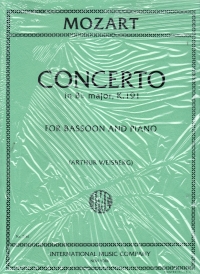Mozart Bassoon Concerto Bb Major K191 Bassoon & Pf Sheet Music Songbook