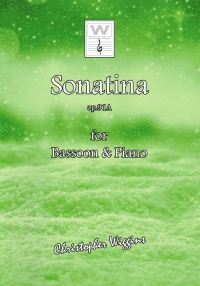 Wiggins Sonatina Op91 Bassoon & Piano Sheet Music Songbook
