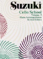Suzuki Cello School Vol 3 Piano Accomps Revised Sheet Music Songbook