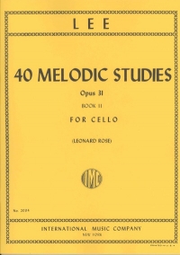 Lee Melodic Studies Op31 Book 2 Cello Sheet Music Songbook