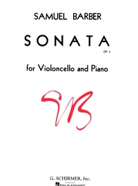 Barber Sonata Op6 Cello & Piano Sheet Music Songbook