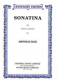 Bax Sonatina Cello & Piano Sheet Music Songbook