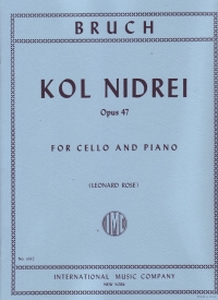 Bruch Kol Nidrei Op47 Cello Sheet Music Songbook