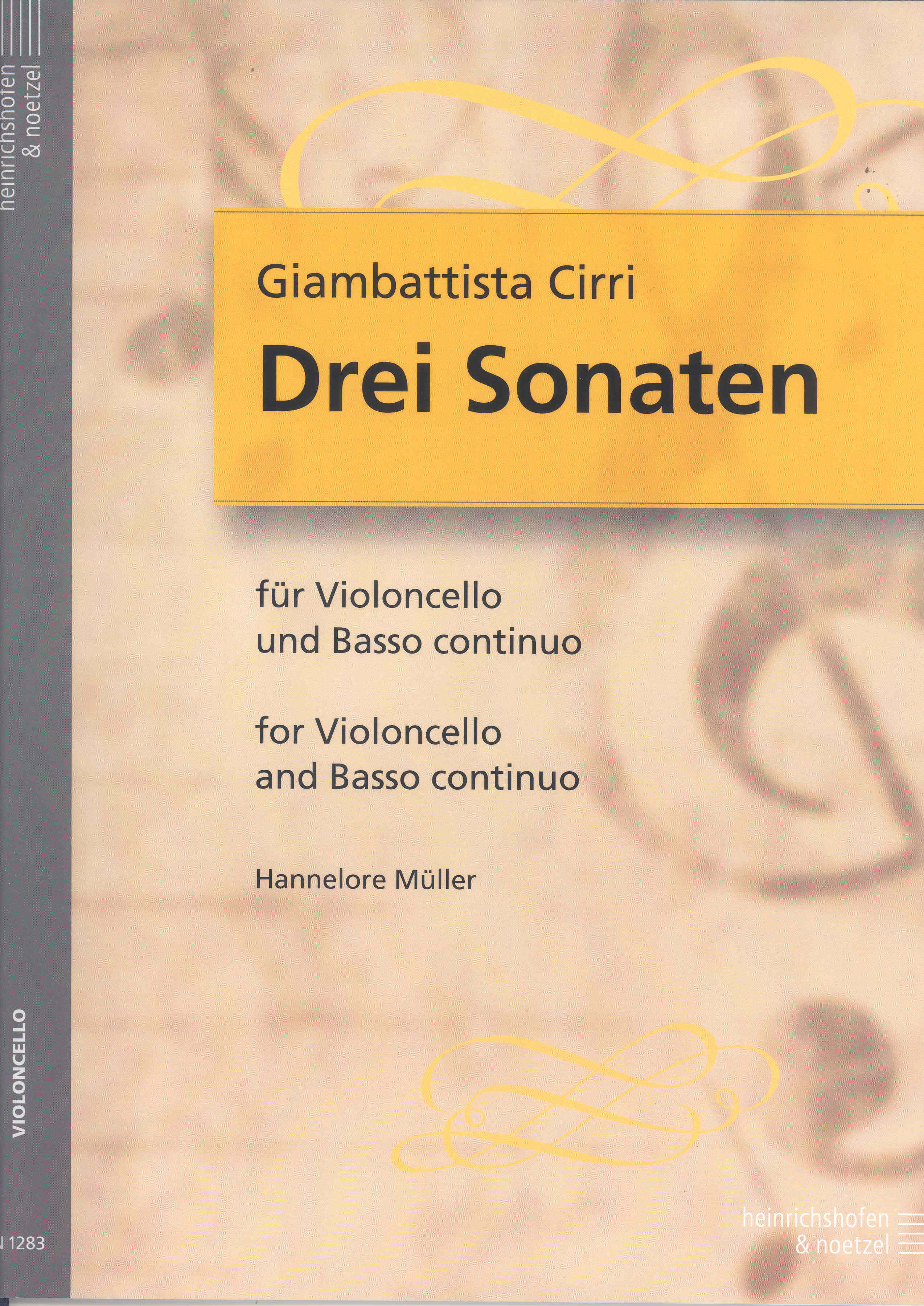 Cirri Sonatas (3) Cello Sheet Music Songbook