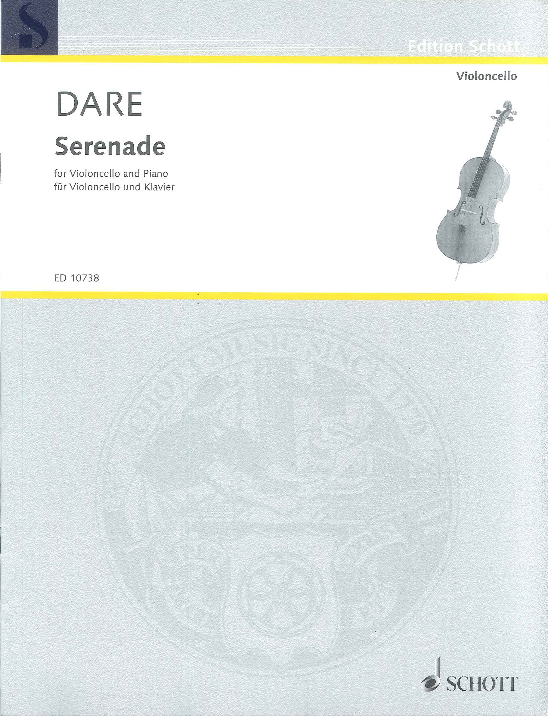 Dare Serenade Cello Sheet Music Songbook