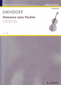 Davidoff Romance Sans Paroles Cello Sheet Music Songbook