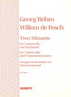 De Fesch Minuet From Sonata Op8 No12 G Cello/piano Sheet Music Songbook