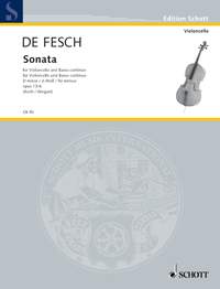 De Fesch Sonata Op13 No 4 Dmin Cello Sheet Music Songbook