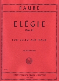 Faure Elegy Op24 Cello Sheet Music Songbook