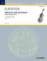 Flackton Minuet & Variation Sonata No 3 Cello Sheet Music Songbook