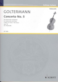 Goltermann Concerto Op76 No 5 Dmin Cello Sheet Music Songbook