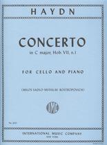 Haydn Concerto C Hob Viib No 1 Cello & Piano Sheet Music Songbook