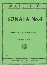 Marcello Sonata No 4 Amin Cello Sheet Music Songbook