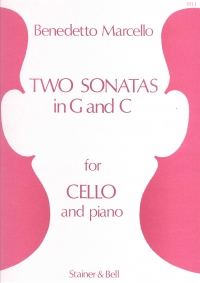 Marcello Sonatas (2) G & C Cello Sheet Music Songbook