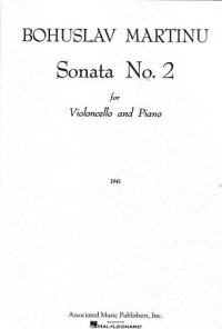 Martinu Sonata No 2 Cello Sheet Music Songbook