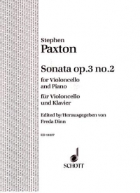 Paxton Sonata Op3 No 2 D Cello Sheet Music Songbook
