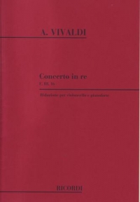 Vivaldi Concerto Dmaj Rv403 Fiii/16 Cello Sheet Music Songbook