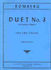 Romberg Duet Op9 No 3 Emin Cello Duet Sheet Music Songbook