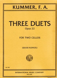 Kummer Three Duets Op 22 Cello Duet Sheet Music Songbook