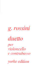 Rossini Duetto Cello/double Bass Sheet Music Songbook