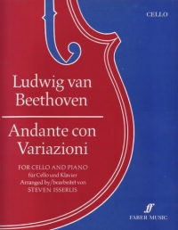 Beethoven Andante Con Variazioni Cello & Piano Sheet Music Songbook