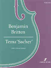 Britten Tema Sacher Cello Solo Sheet Music Songbook